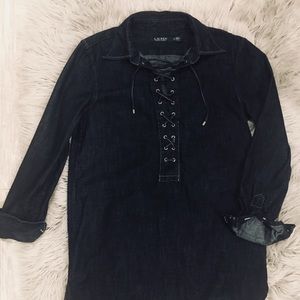Ralph Karen dark wash denim tunic